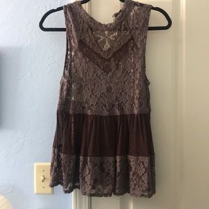 free people purple shirt